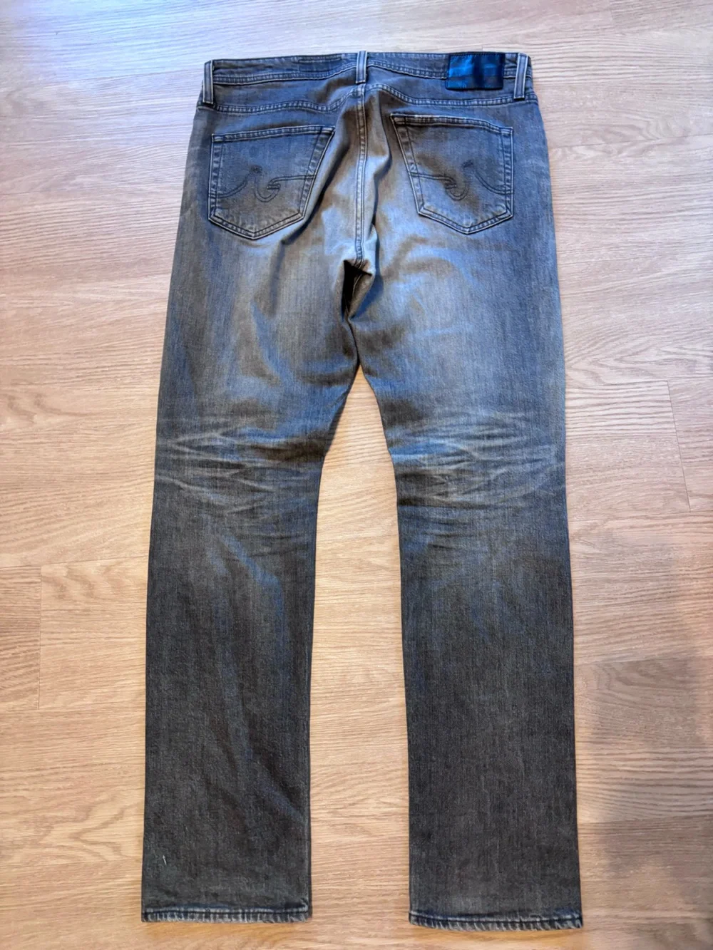 AG Adriano Goldschmied Men’s 36x32 Everett Jeans Slim Straight Washed Designer